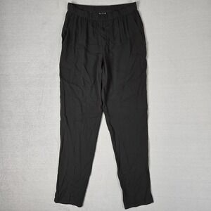 Eileen Fisher Pants Womens XS Black Silk Pull On Elastic Waist Designer‎ Classic